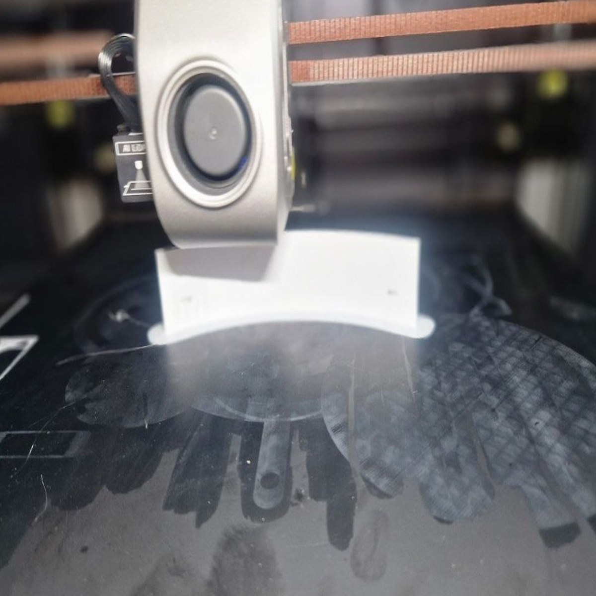 FDM print in progress — structural wall section on build plate